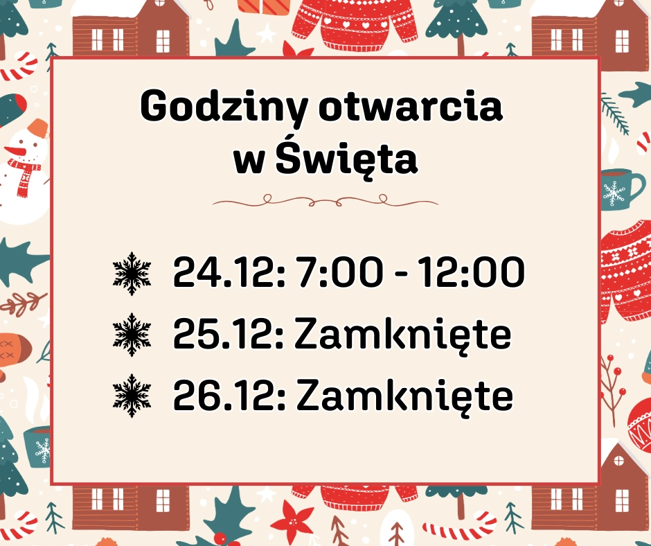 godziny otwarcia w święta