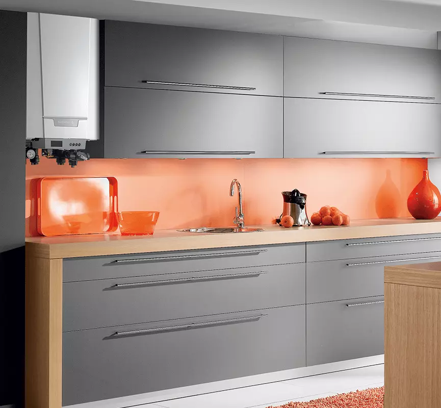 kondensacyjny kocioł gazowy w kuchni