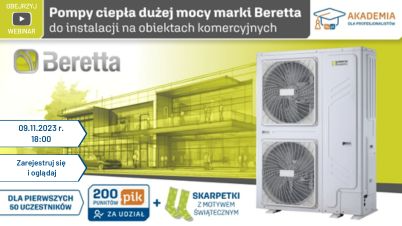 Pompy ciepła dużej mocy marki Beretta - Webinarium