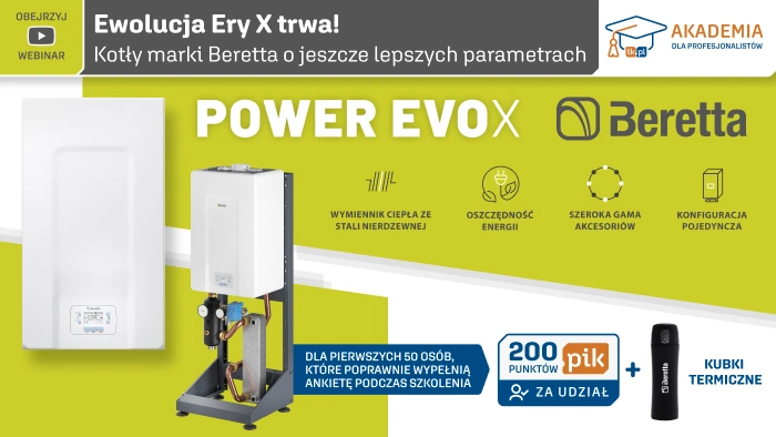 Era X i jej ewolucja w webinarze Akademii IK! Ulepszone parametry kotłów Beretta. 