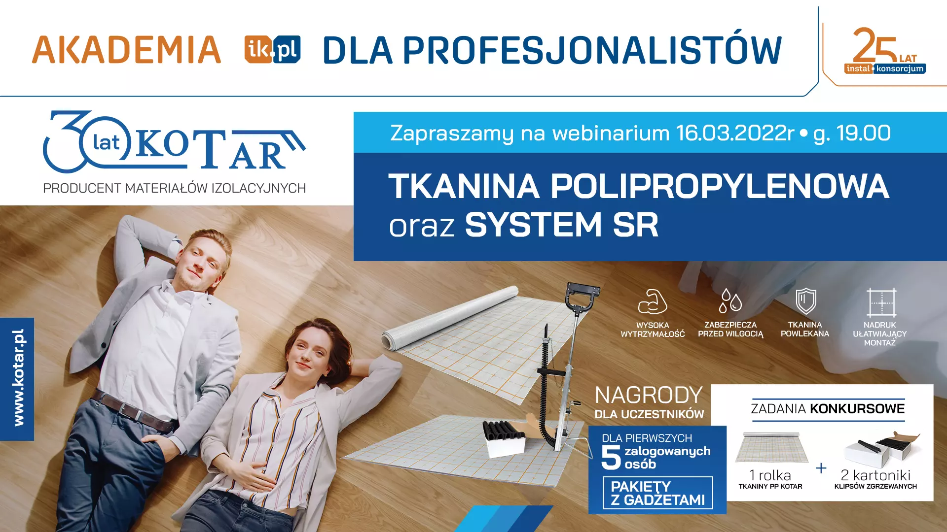 Tkanina polipropylenowa oraz System SR firmy KOTAR