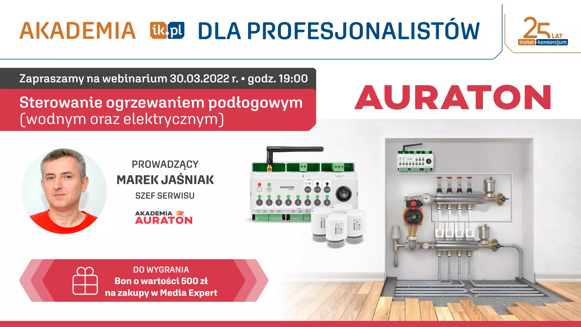 AURATON - Sterowanie ogrzewaniem podłogowym (wodnym i elektrycznym)
