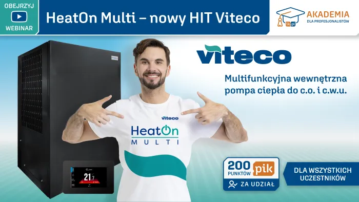 HeatOn Multi - nowy HIT Viteco. Multifunkcyjna wewnętrzna pompa ciepła do c.o. i c.w.u.