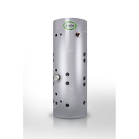 Bufor nierdzewny z wężownicą przepływową oraz dodatkową - Joule - THERMALSTORE 2.0 - 400l + grzałka 3kW 230V + zawór T&P