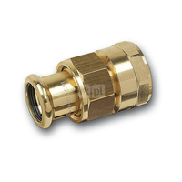 Śrubunek SANHA PURAPRESS trzyczęściowy, Cu, 18 mm x 1/2'' (zw x GW)