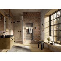 Kermi®Credo®Half®round-E 1400x450x46 600W,RAL9016SG/drew.,lewy,WWS biały,SK1