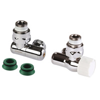 Zestaw podłączeniowy do grzejników dekoracyjnych FLAMCO MEIBES zawór grzejnikowy / zawór grzejnikowy dolny Chrom