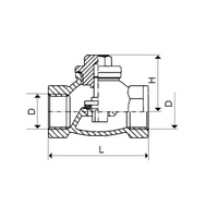 Zawór zwrotny KFA Armatura 1 1/2'' gw PN 16
