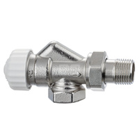 Zawór termostatyczny z bezstopniową nastawą wstępną od 1 do 8, Calypso exact DN20, skrócony, osiowy