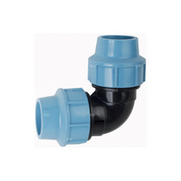 Kolano AGAFLEX, PP, 110 mm (połączenie zaciskowe x połączenie zaciskowe) do rur PE