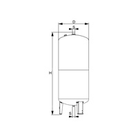 Naczynie wzbiorcze stojące PNEUMATEX (IMI HYDRONIC) Aquapresso AUF 300.10, pojemność 300 l, 10 bar / 120'C, kolor niebieski, do instalacji C.W.U.