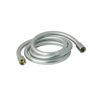 P4S Wąż prysznicowy gładki SREBRNY z końcówką antyskręceniową 150 cm