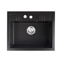 MEZZO II zlewozmywak granitowy 1-komorowy 48/58, grafit shine