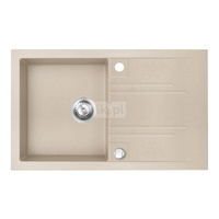 MEZZO II zlewozmywak granitowy 1-komorowy 48/78, piasek