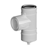 Trójnik rewizyjny PP-AL z odprowadzeniem kondensatu DN60/100mm z uszczelkami [EPDM]