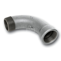 Łuk 90' SANHA 1#, żeliwo (cynk/nikiel) (ocynk), 1 1/2'' (GW x GZ)