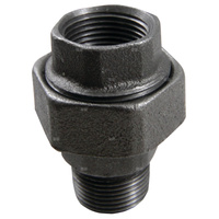 Śrubunek AGAFLEX U2, żeliwo (czarny), 1 1/2'' (GZ x GW)