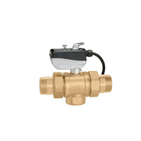 Trójdrożny zawór kulowy z napędem, typ "T" 11/4" 24V