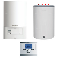 Pakiet - Kocioł gazowy jednofunkcyjny VAILLANT ecoTEC pro VC 186/5-3 kondensacyjny wiszący 5.7 - 20 kW + Czujnik c.w.u. + RegulatormultiMATIC 700 + Zasobnik c.w.uLindo 120L