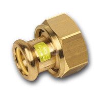 Półśrubunek SANHA Press Gas dwuczęściowy, Cu, 22 mm x 3/4'' (zw x nz)