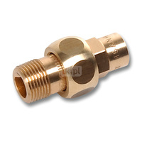 Śrubunek SANHA 4341G trzyczęściowy, brąz, 76,1 mm x 2 1/2'' (lut wewnętrzny x GZ)