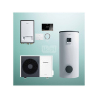 Pakiet Systemowy OZE - Pompa ciepła powietrzna powietrze-woda monoblok VAILLANT VWL 55/6A aroTHERM plus 5.4 kW 400 V + Moduł naścienny MEH 97/6 + Moduł komunikacji internetowej VR 940f + Zasobnik c.w.u. VIH RW 300/3BR + Regulator sensoCOMFORT VRC 720