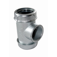 Trójnik AGAFLEX TK 90' żeliwo 54 mm x 2'' x 54 mm (połączenie zaciskowe x GW x połączenie zaciskowe)