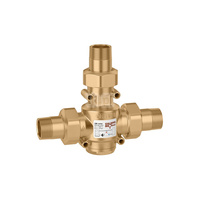 Termostatyczny zawór zabezpieczajacy dla kotłów na paliwo stałe DN32 1"1/4M 55 st.