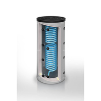 Zbiornik buforowy czarny z wężownicą nierdzewną, przepływową - Joule - THERMAL STORE BLACK - 1000l