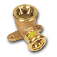 Kolano 90' SANHA Press Gas ścienne, Cu, 15 mm x 1/2'' (zw x GW)