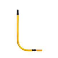 Przyłącze gazu stalowe z rury preizolowanej, PE63 x gwint 2", L=1500xH=1500