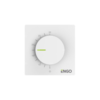 Regulator temperatury, 230V, biały, dobowy, natynkowy z pokrętłem