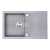 MEZZO II zlewozmywak granitowy 1-komorowy 48/78, szary