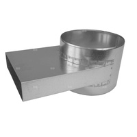 Trójnik DN 160 z odejściem na kanał wentylacyjny prostokątny 200 x 50