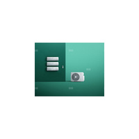 WAM1-070A3NO climaVAIR multi Zestaw multi z trzema jednostkami ściennymi 2x2,5 i 1x2,1 kW wydajność chłodnicza 7,1 kW/, wydajność grzewcza 6,1 kW Klasa energetyczna na chłodzeniu/ogrzewaniu: A++/A