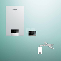 Pakiet - Kocioł gazowy dwufunkcyjny VAILLANT ecoTEC plus VCI 26CS/1-5 kondensacyjny wiszący 2.8 - 21 kW + Zestaw powietrzno-spalinowy + RegulatorsensoCOMFORT 720