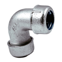 Kolano AGAFLEX WOK, żeliwo, 1/2'' (połączenie zaciskowe x połączenie zaciskowe)