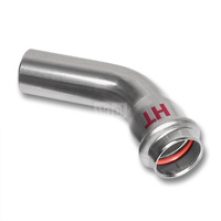 Łuk 45' SANHA NiroSan Press Industry, stal nierdzewna, 28 mm (zw x zz)