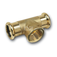 Trójnik SANHA PURAPRESS 90' brąz 16 mm x 1/2'' x 16 mm (zw x GW x zw)