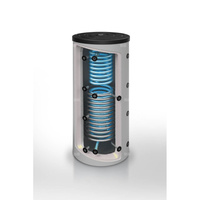 Zbiornik buforowy czarny z wężownicą nierdzewną, przepływową + jedna wężownica czarna - Joule -THERMAL STORE BLACK 1 - 800l