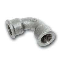 Łuk 90' SANHA 2#, żeliwo (cynk/nikiel) (ocynk), 1/2'' (GW)