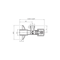 Zawór wodny PERFEXIM PHA-018 GZ 1/2'' x GZ 1/2''