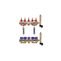 Rozdzielacz mosiężny do OP z przepływ. - QIK STANDARD II C- 3 sekcje