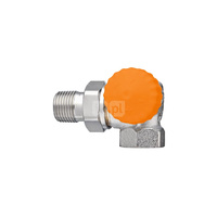 Automatyczny zawór termostatyczny z ogranicznikiem przepływu w technologii AFC, Eclipse DN 10, kąt.-nar. prawy