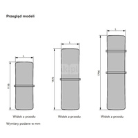 Grzejnik elektryczny ZEHNDER Folio Belt 1156 x 430 mm, kolor biały, moc 350 W