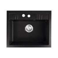 MEZZO II zlewozmywak granitowy 1-komorowy 48/58, grafit