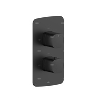 Bateria Malaga, termostatyczna, podtynkowa solo, black