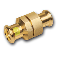 Śrubunek SANHA Press Gas trzyczęściowy, Cu, 18 mm (zw x zw)