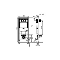 Stelaż podtynkowy WC CLASSIC ARM. 2 LINKOWA BEZ PRZYCISKU SPŁ.