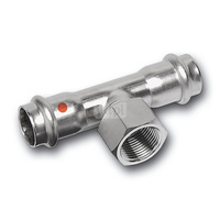 Trójnik SANHA NiroTherm Press stal nierdzewna 76,1 mm x 1'' x 76,2 mm (zw x GW x zw)